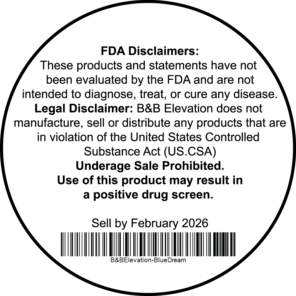 Blue Dream Label Back